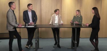 Panelsamtal under webbinariet Pandemin, pengarna och framtiden för kollektivavtalen