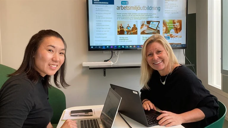 Emma Aronsson är samordnare på Arbetsmiljöutbildning och Rehabiliteringsstöd på Afa Försäkring och Anna Mia Olofsson är avdelningschef på Arbetsmiljöutbildning och Rehabiliteringsstöd.